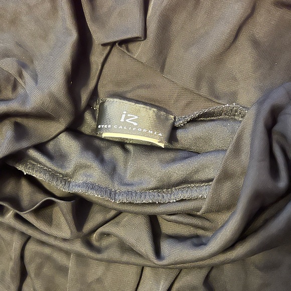 EUC Vintage Iz Byer Black Ruched fold over High Waist Skirt Large - Picture 5 of 8